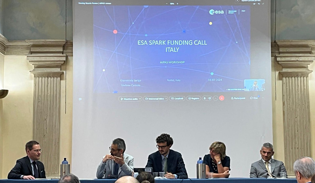 ESA SPARK FUNDING Call presented in a dedicated workshop organized by AIPAS in Rome